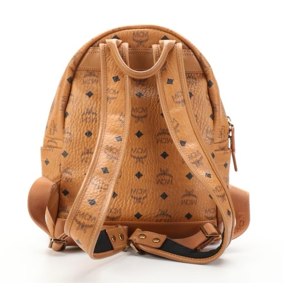 Authentic MCM Retro Dual Stark Backpack in Cognac Visetos Coated Canvas/ Leather - Picture 3 of 7